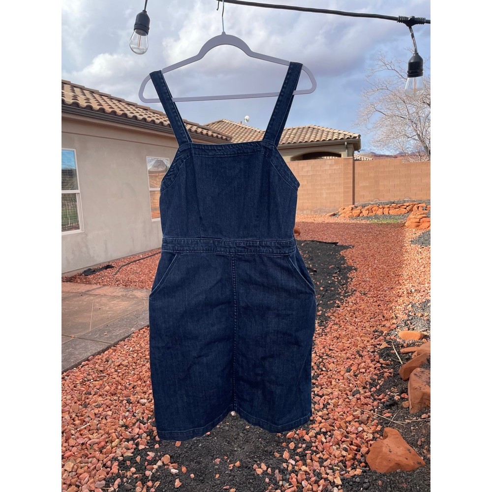 Universal Thread Dark Blue Denim Jean Dress Overalls